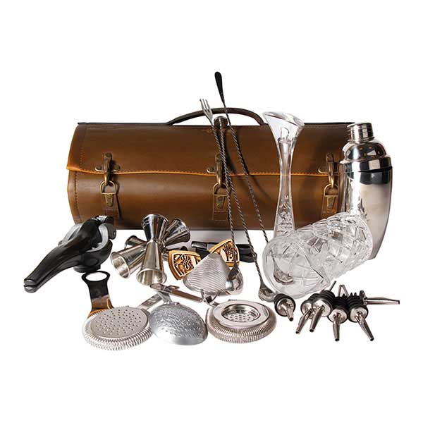 Барманска кожена чанта - оборудвана - The Bars